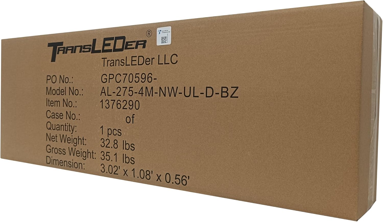 TransLEDer/275W LED Street Light/38000lm@4000K/Trusted Area Lighting Partner for U.S. Utilities