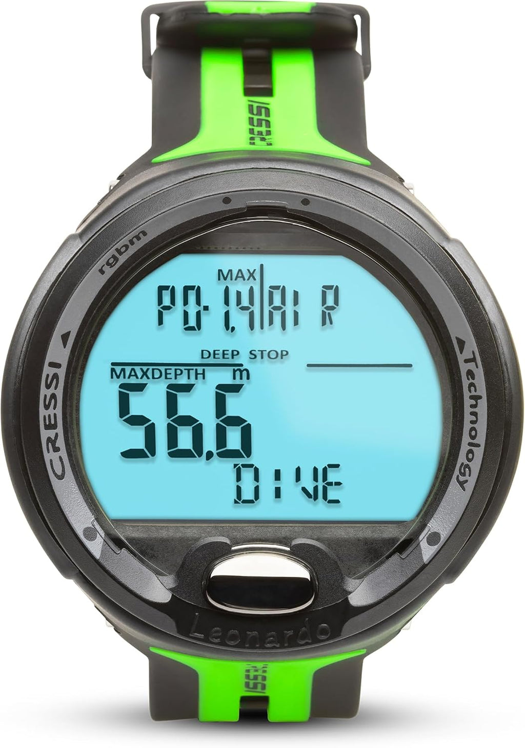 Cressi Leonardo 2.0 Scuba Dive Computer - Air, Nitrox & Gauge Dive Watch - Backlit Waterproof Watch - USB IR Diving Computer