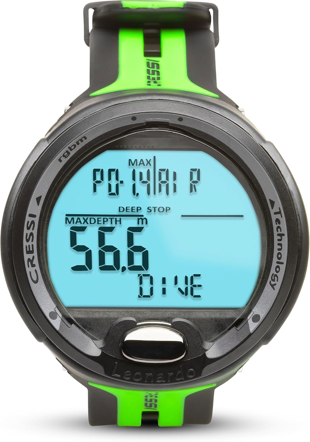 Cressi Leonardo 2.0 Scuba Dive Computer - Air, Nitrox & Gauge Dive Watch - Backlit Waterproof Watch - USB IR Diving Computer