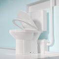 SouNor 750W Macerating Upflush Toilet with Pump System for Basement, 3-Water-inlet Up Flush Macerator [19' Extra Tall], [Dual Flush] for Sink, Toilet, Bathtub, [750 Watt]