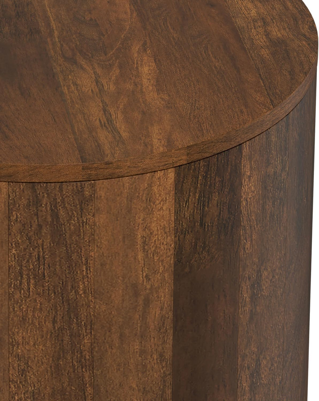 SIMPLIHOME Millbury End Table - 20 inch Wide Solid Mango Wood Round Side Table in Walnut Brown, Contemporary Accent Table for Living Room, Bedroom or Entryway with Handcrafted Design, Assembled