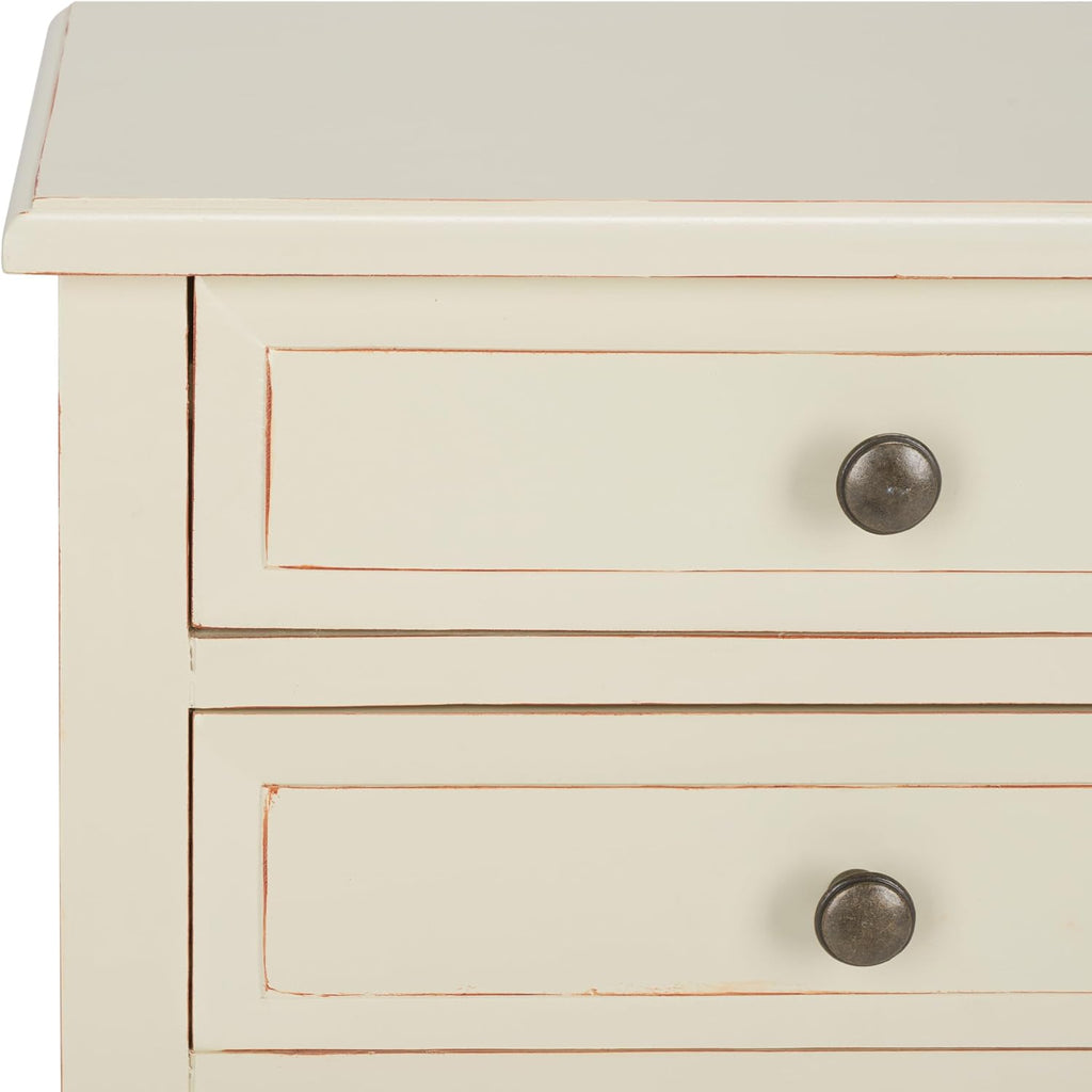 SAFAVIEH Furniture - Lori 2-Drawer End Table - Barley - Solid Wood - Farmhouse Classic Design - Ideal for Living Room, Entryway, Home Office, 18.1' W x 13' D x 26.8' H - Fully Assembled (AMH6576E)