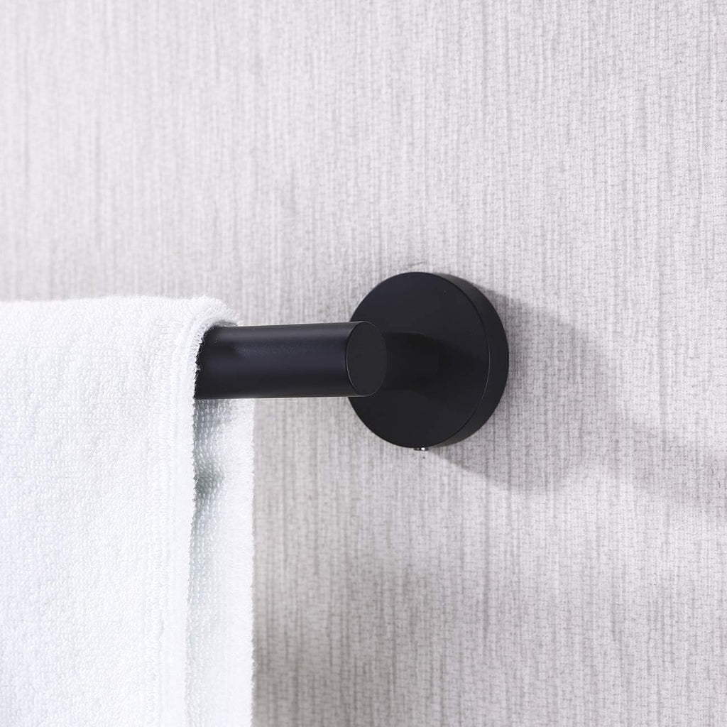 Bathroom Grab Bars 24 Inches Matte Black Towel Bar for Bathroom Kitchen Hand Towel Holder Dishcloths Hanger Steel Wall Mount No Drill,Household Hardware