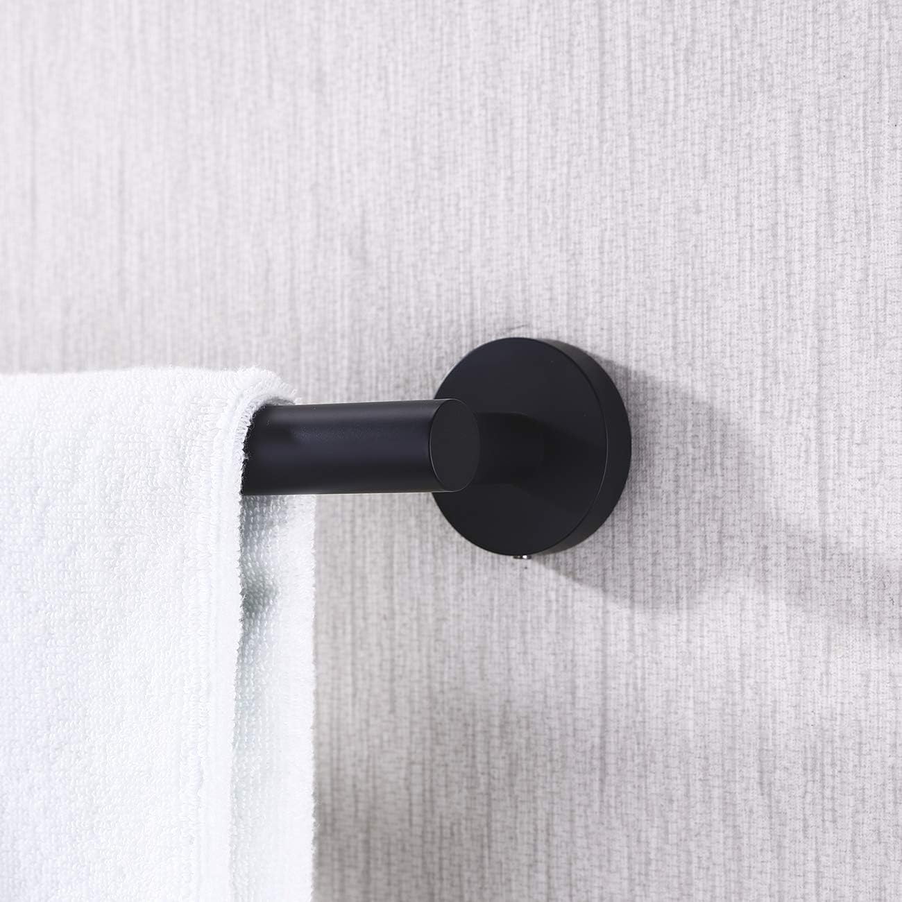 Bathroom Grab Bars 24 Inches Matte Black Towel Bar for Bathroom Kitchen Hand Towel Holder Dishcloths Hanger Steel Wall Mount No Drill,Household Hardware