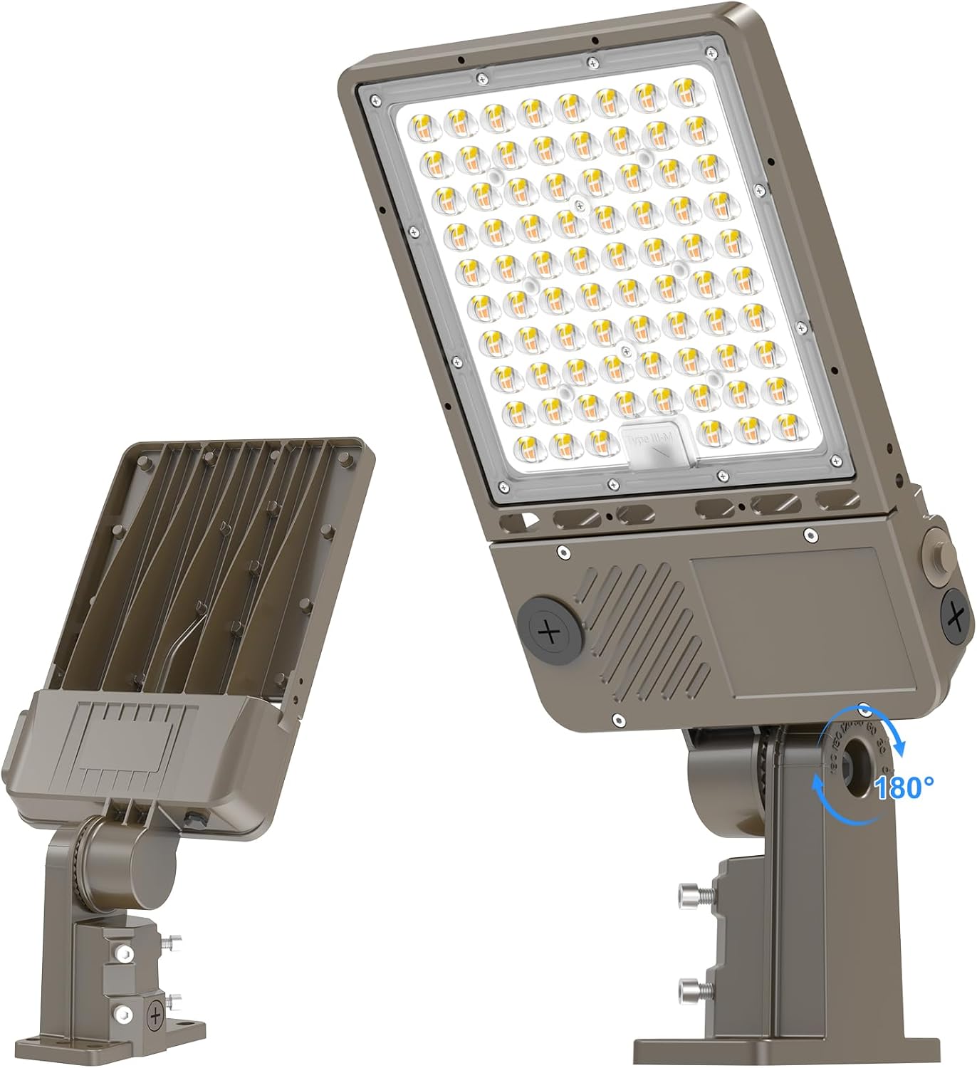 LED Parking Lot Light 150W 120W 90W Tunable & 3CCT 3000K-5000K 22500LM 0-10V Dimmable ETL Listed IP65 Shoebox Flood Light with Photocell & Slip Fitter Mount for Outdoor Commercial Area AC100-277V