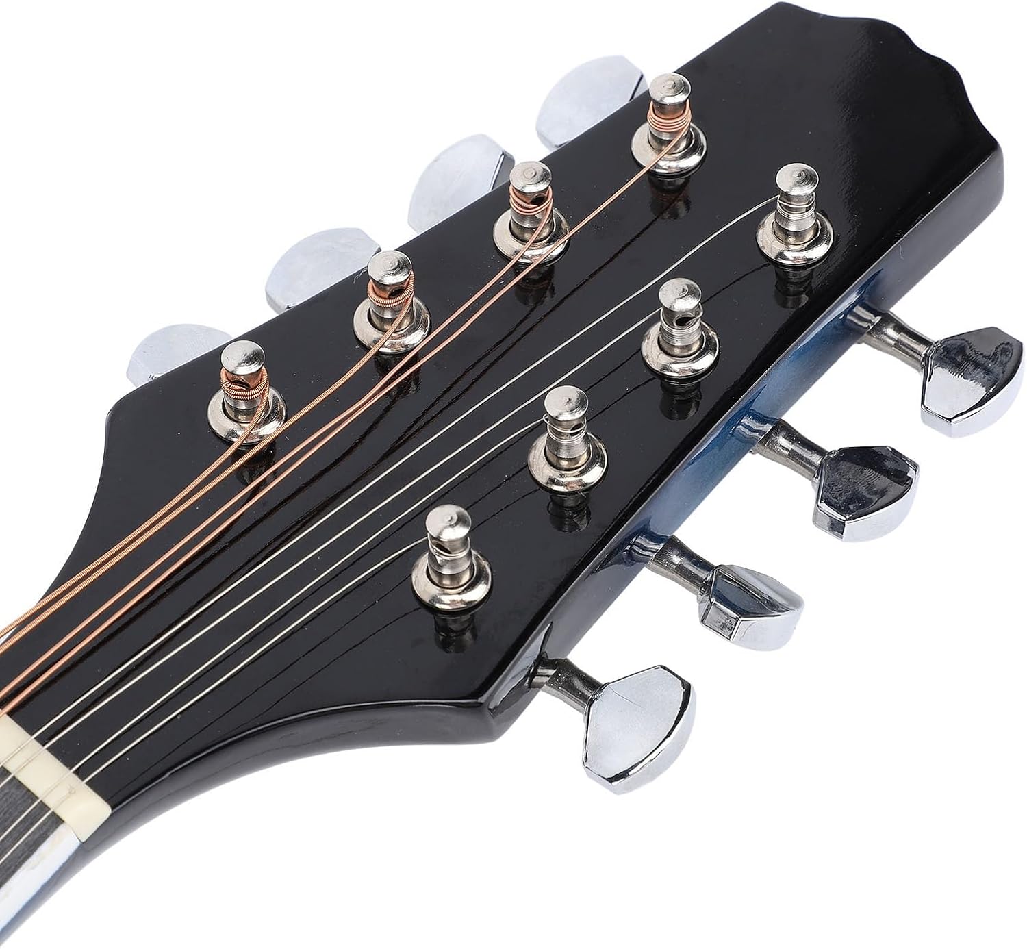 A Style Mandolin Instrument, 8-String Acoustic Mandolin With Tuner, Wooden Mandolins Musical Instrument for Adults Beginners, 8-String Mandolin for