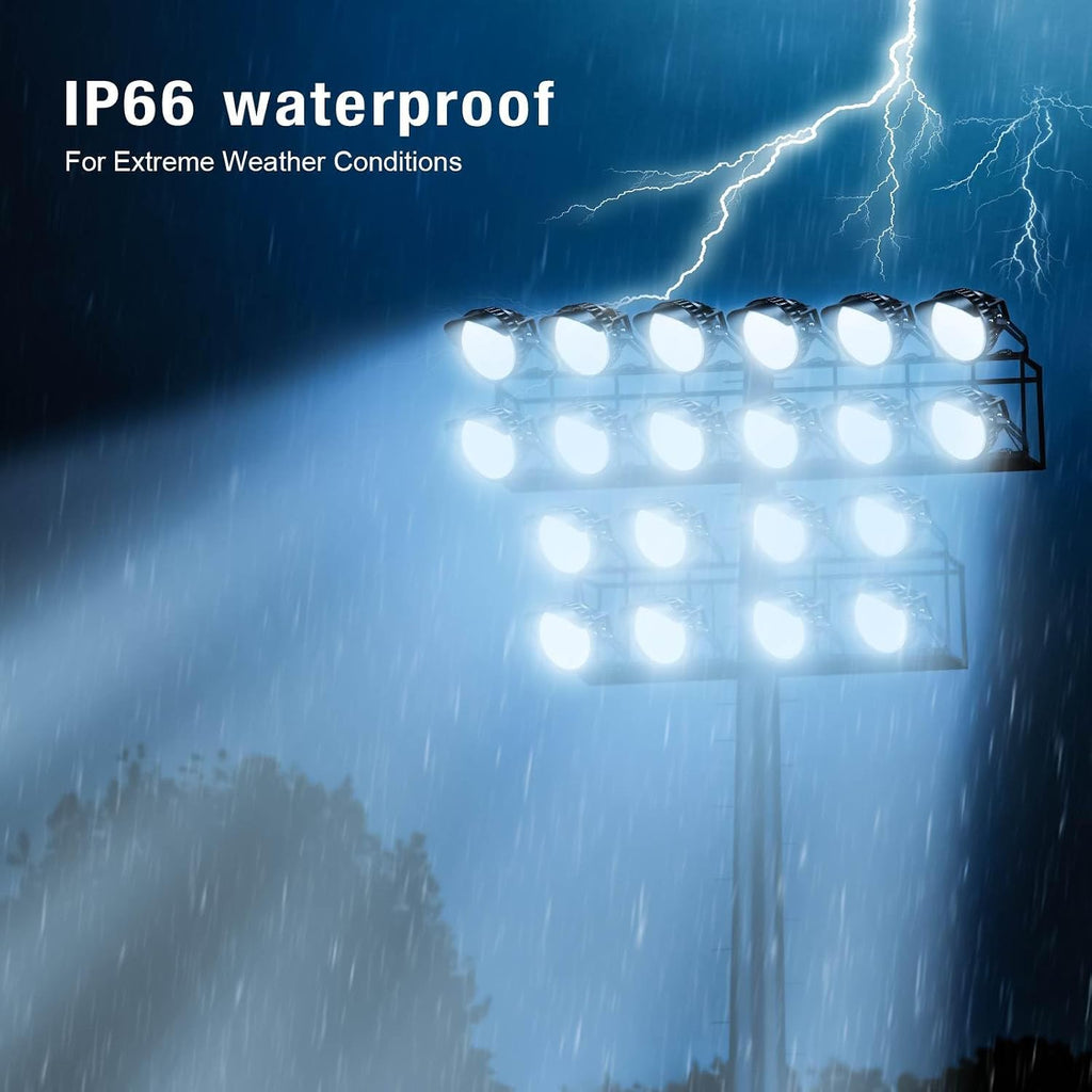 600W Dimmable LED Stadium Lights Outdoor for Sport Court | IP66 Waterproof 10KV Surge Protection Commercial Arena Flood Light,Daylight White High Mast Floodlight,Parking Lot Lighting