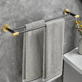Towel Rail for Bathroom Bathroom Light Hand Towel Holder All Copper Towel Rail Bathroom All Copper Black and Gold Towel Bar/Towel Rack/A,Double Roda
