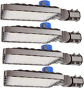 240W 4-Pack LED Parking Lot Light for Commercial Area Lighting | 36000LM,5000K Daylight White,Dusk to Dawn Outdoor Security Light ,180°Adjustable Slip Fit Mount,110-277V,IP65 Waterproof