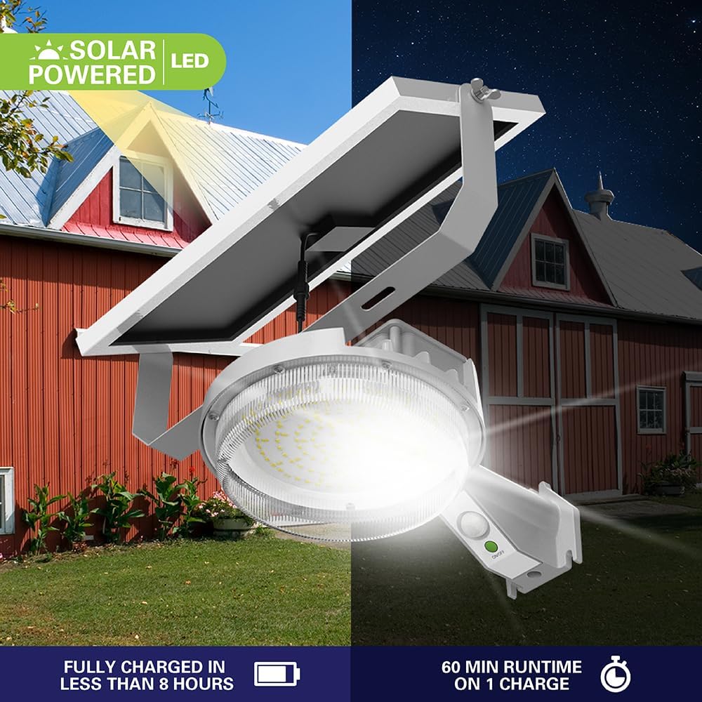 HALO Solar Powered High Brightness 10000 Lumens Motion Activated Outdoor LED Security Area Light