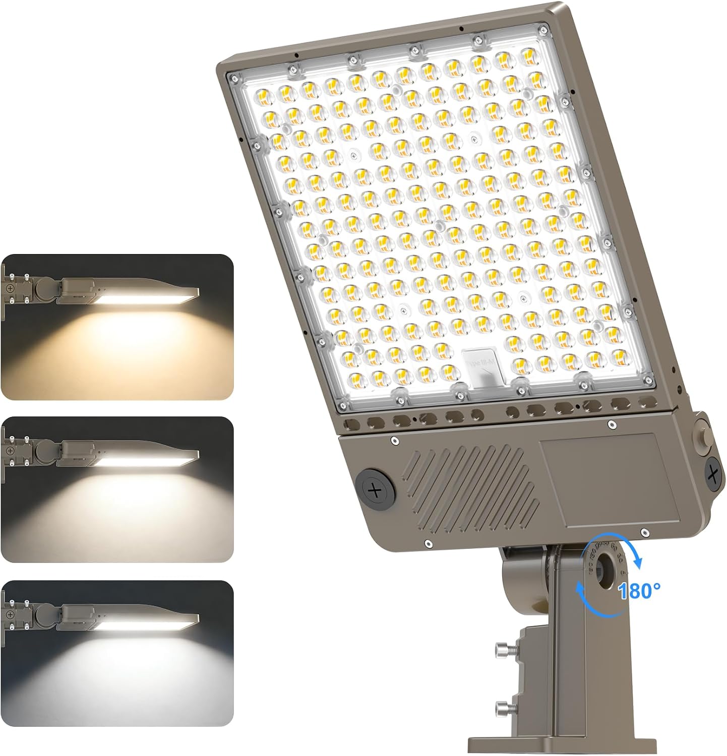 ADUB LED Parking Lot Light 360W/320W/240W Tunable 3CCT 3000K-5000K 54000LM 0-10V Dimmable ETL Listed IP65 Super Bright Shoebox Flood Light w/Photocell & Slip Fitter Commercial Outdoor Area AC100-277V