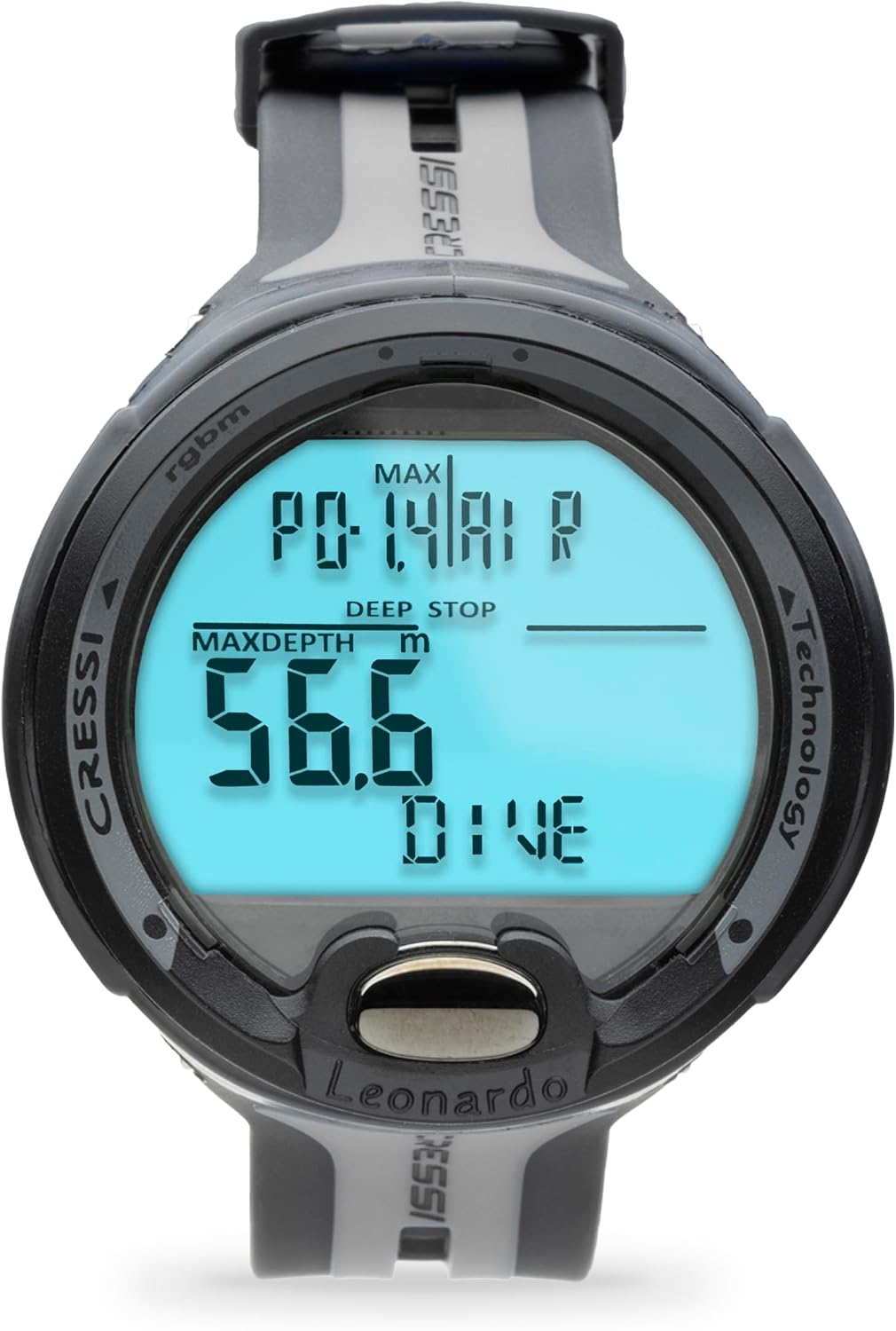 Cressi Leonardo 2.0 Scuba Dive Computer - Air, Nitrox & Gauge Dive Watch - Backlit Waterproof Watch - USB IR Diving Computer