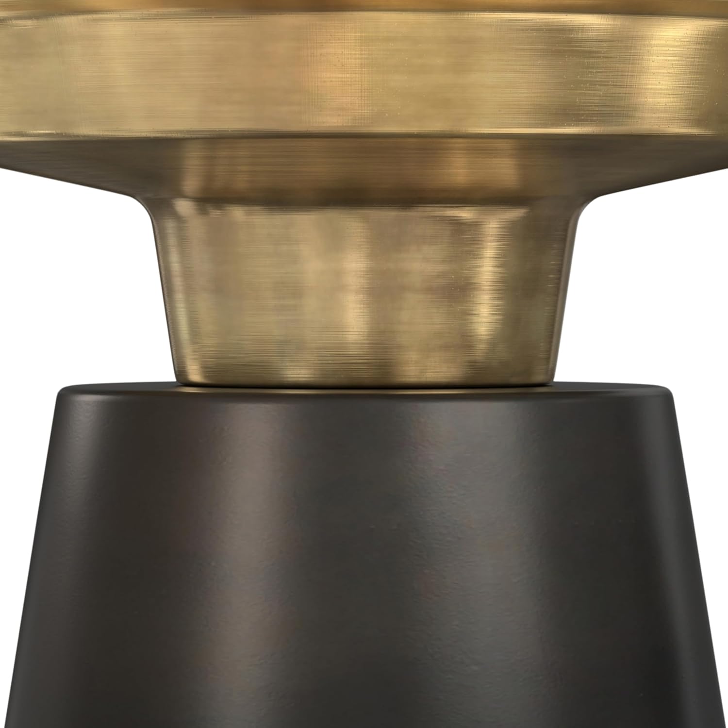 SIMPLIHOME Jaxine End Table - 16 inch Wide Metal Round Accent Table with White Marble Top and Black and Gold Base, Contemporary Nightstand or Lamp Stand for Living Room or Bedroom, Assembled