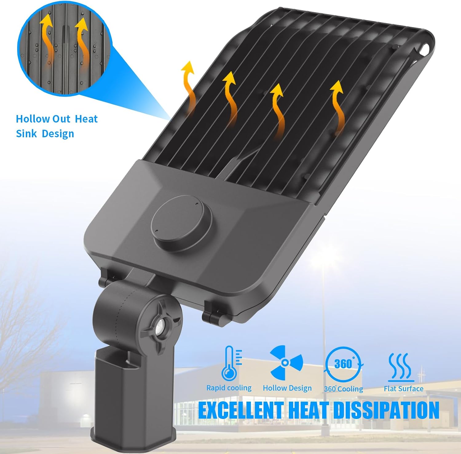 3Pack 200W LED Parking Lot Lights Outdoor, 28000LM, 5000K Shoebox Pole Lights with Dusk to Dawn Photocell, IP65 Waterproof Commercial Street Light Adjustable Slip Fitter for Yard Court, ETL Listed