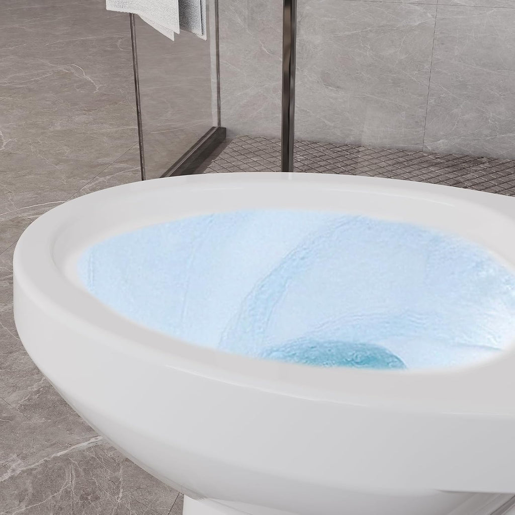 Two Piece Toilets Elongated, 19' ADA Comfort Height Toilet for Bathroom, 1.28 GPF Powerful Flush, 12 Inch Rough In