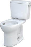 TOTO Drake Two-Piece Round 1.28 GPF Universal Height TORNADO FLUSH Toilet with CEFIONTECT, Cotton White - CST775CEFRG#01