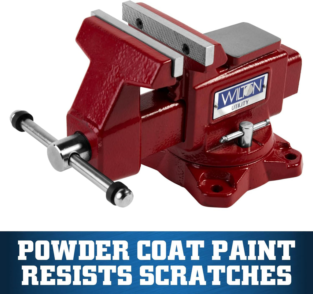 Wilton Utility Bench Vise, 4-1/2' Jaw Width, 4' Jaw Opening, 2-5/8' Throat (Model 674U)