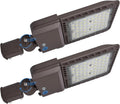LED Parking Lot Light 200W 28000LM Equivalent to 600W HPS/HID 5000K LED Shoebox Pole Light with Dusk to Dawn Photocell Adjustable Slip Fitter for Barn,Yard,Roadways IP65 110-277V ETL Listed 2PACK
