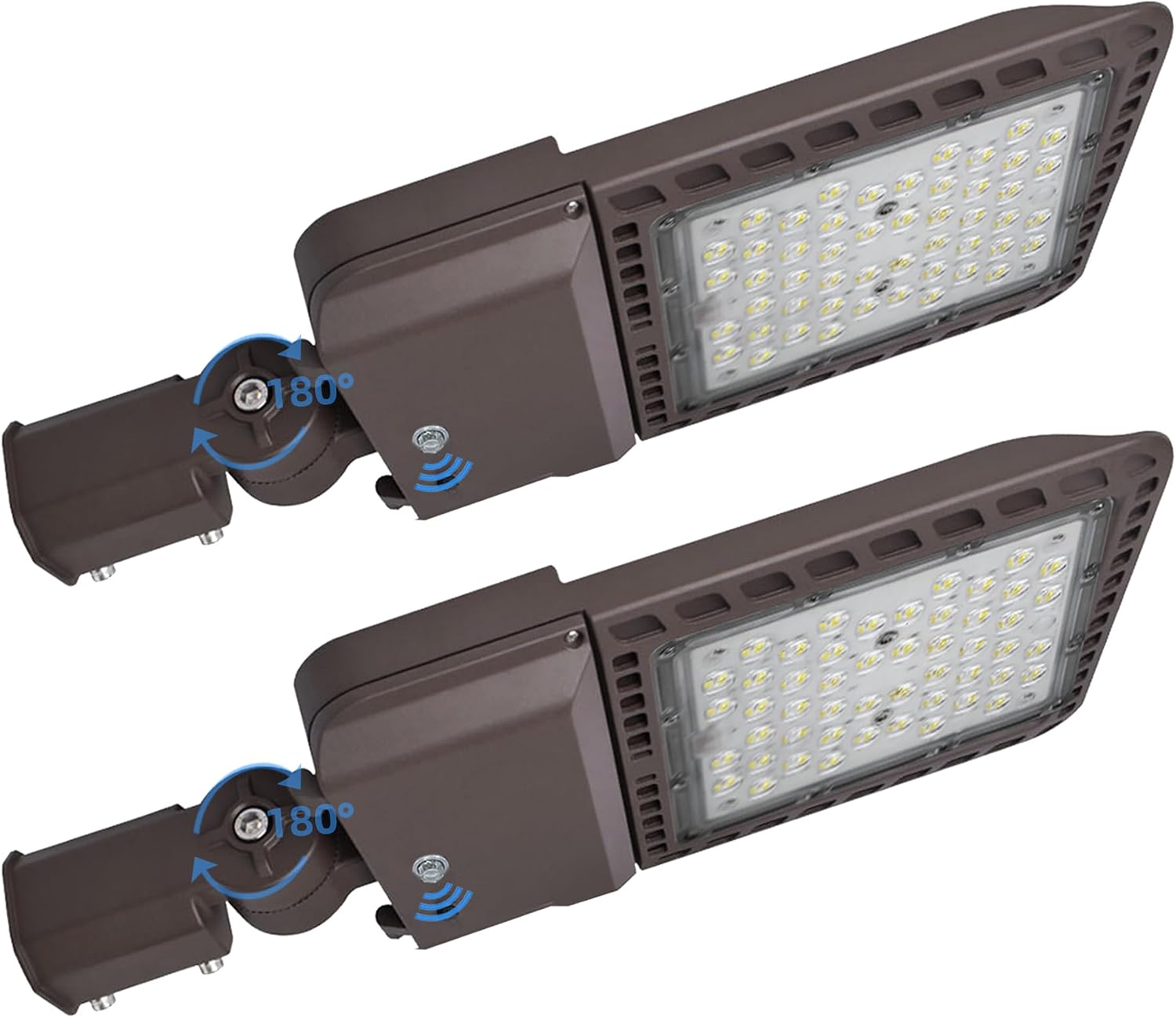 LED Parking Lot Light 200W 28000LM Equivalent to 600W HPS/HID 5000K LED Shoebox Pole Light with Dusk to Dawn Photocell Adjustable Slip Fitter for Barn,Yard,Roadways IP65 110-277V ETL Listed 2PACK