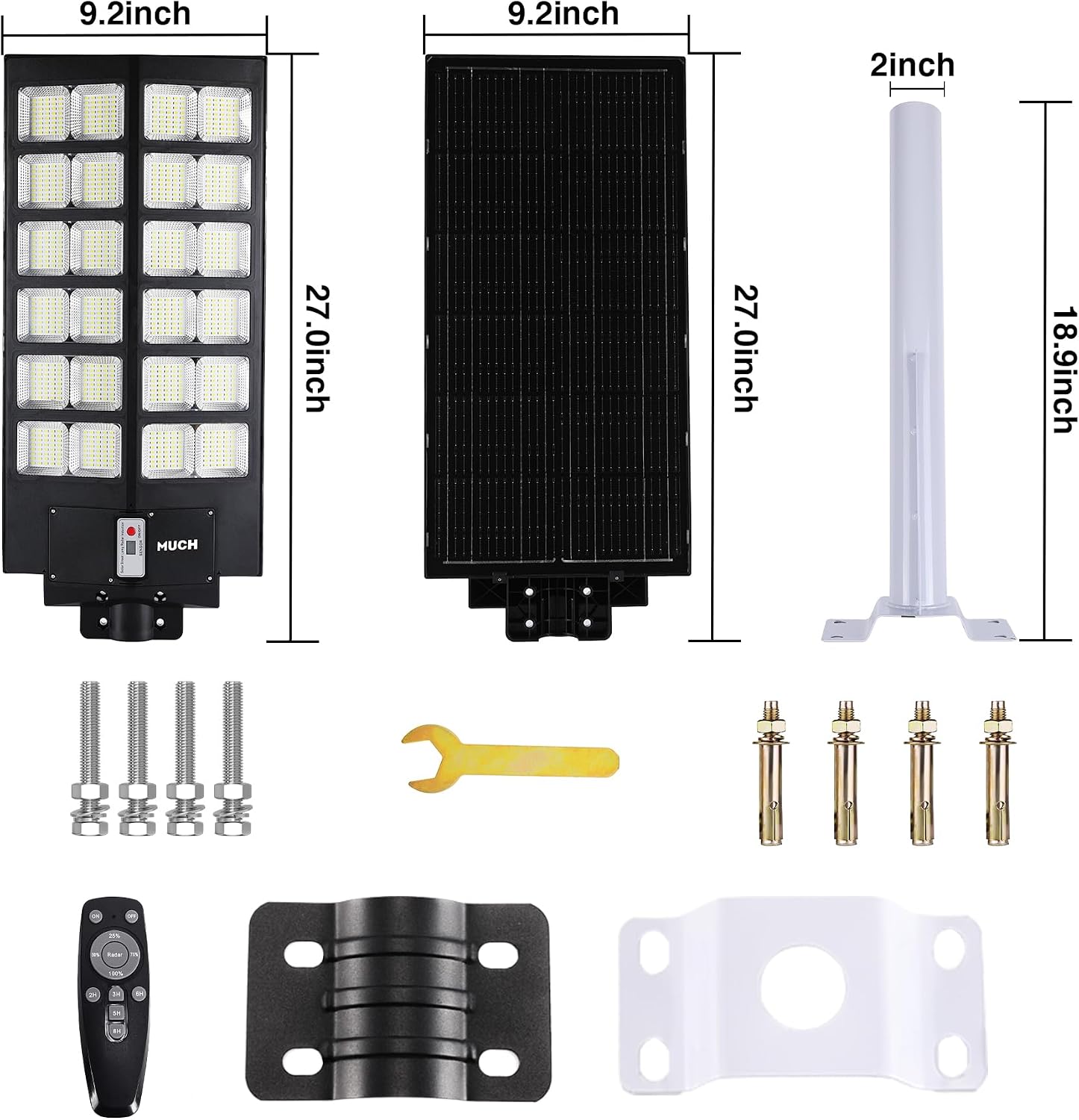 10000W Solar Parking Lot Lights Dusk to Dawn,Wide Angle Road Area Lamp | Motion Sensor and Remote Control Operation,for Garden,Yard,Street and Parking Lot