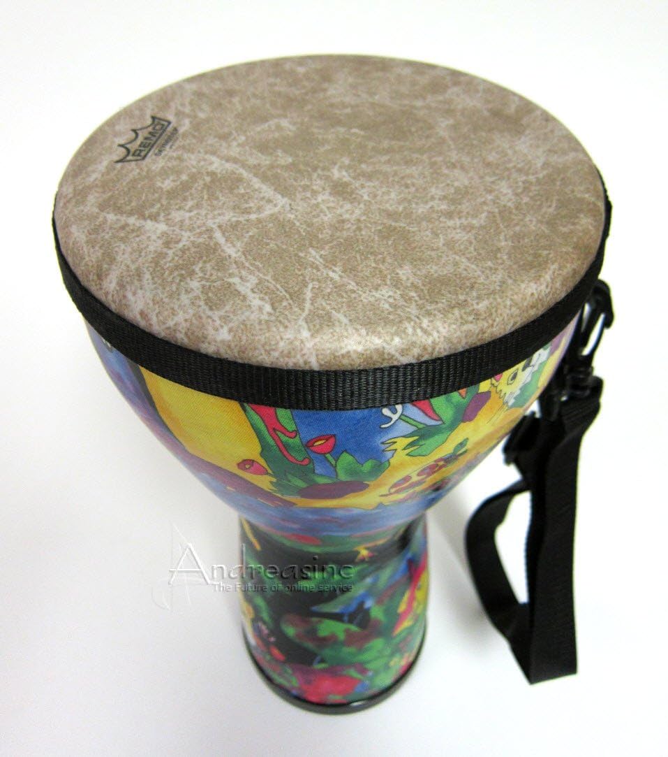 Remo KD-0608-01 Kids Percusson 8' Djembe Drum, Rain Forest