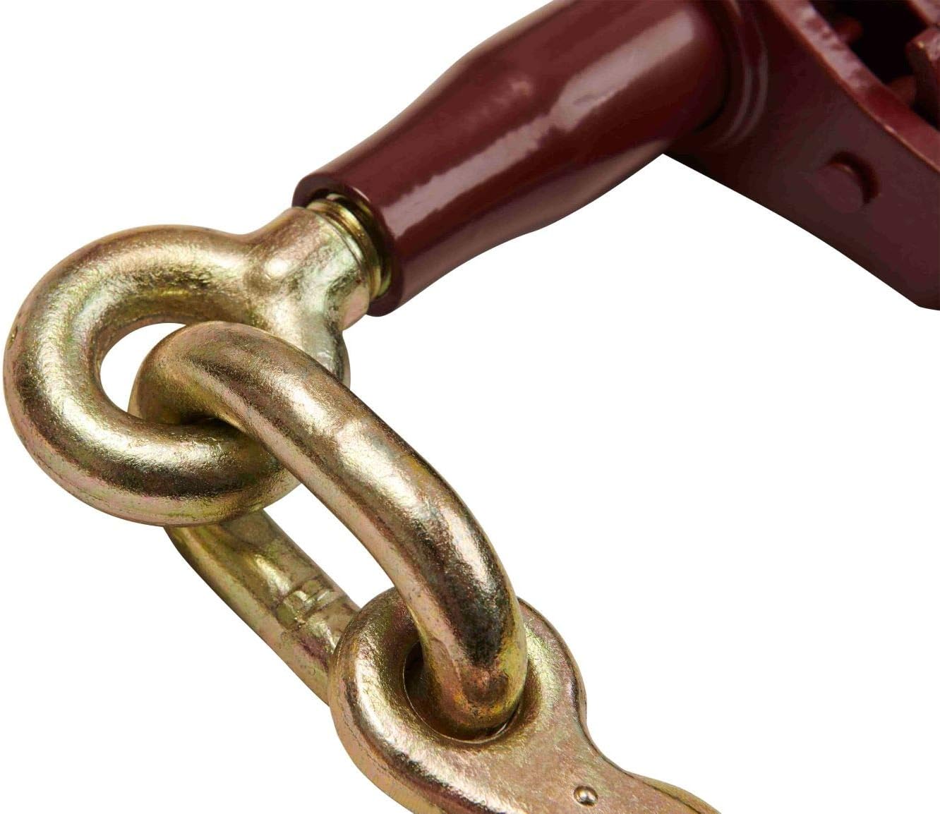 Mytee Products 4 Pack 3/8' - 1/2' Pro Heavy Duty Ratchet Load Chain Binder with with Grab Hooks - 12,000 Lbs Working Load Limit - Heavy Swaged Barrel Cold-Drawn Tubing for Increased Strength