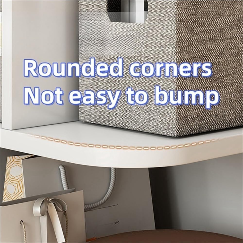 Coat Shelf, Storage Shelves, Multifunctional Corner Racks, Clothes Rack with Hook, Open Corner Shelf for Entryway, Hallway, Living Room(White,11.8x11.8x70.9in)