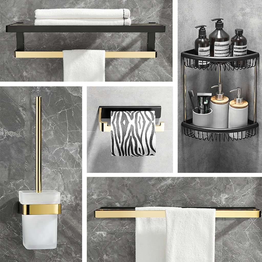 Towel Bars All Copper Black Gold Towel Bar Rail Rack, Bathroom Hardware Accessories Wall Mount Hardware(Bath Towel Rack)