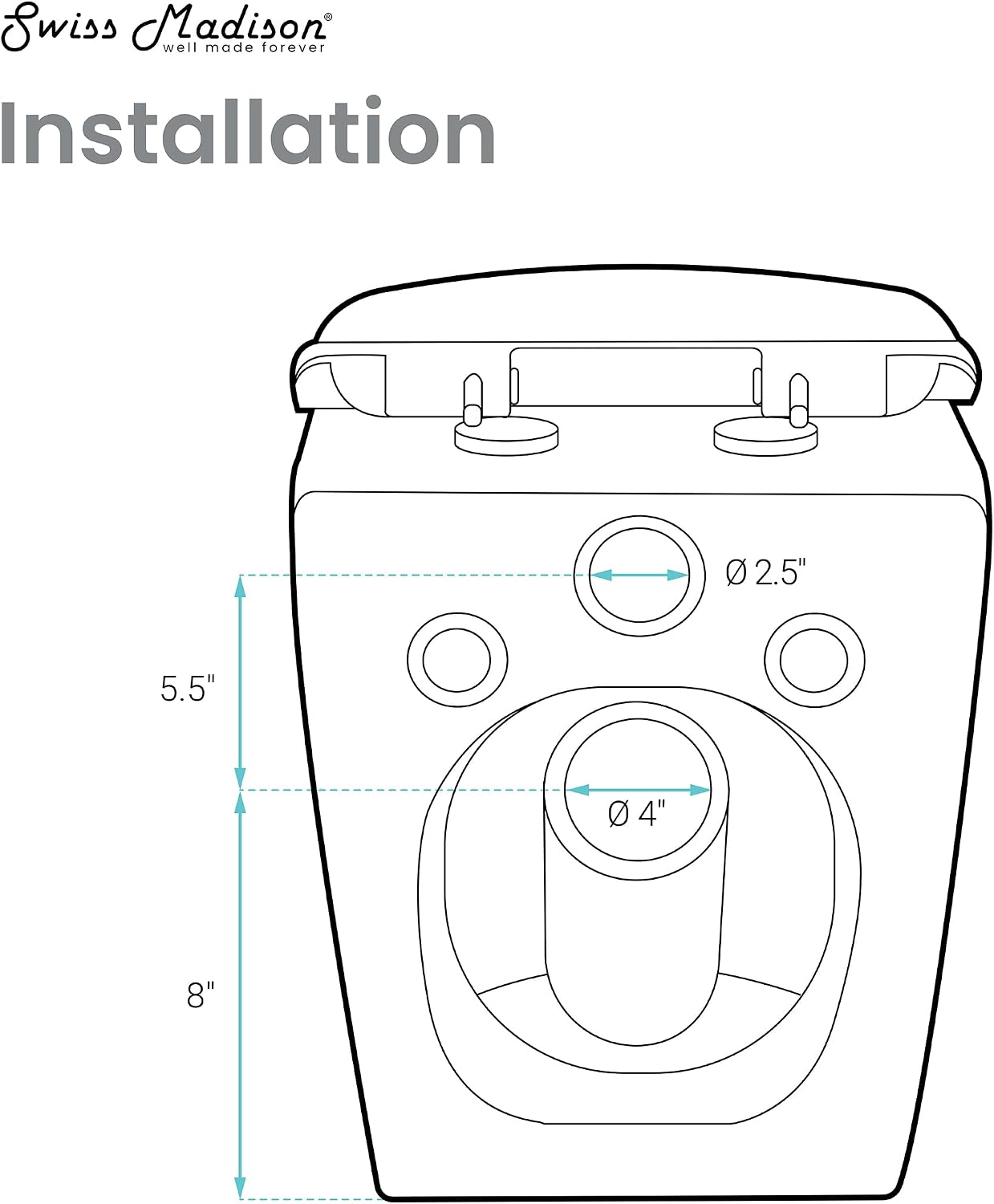Swiss Madison St. Tropez Wall-Hung Toilet Bundle 0.8/1.6 GPF Dual Flush in Matte Black with Black Flush Plate