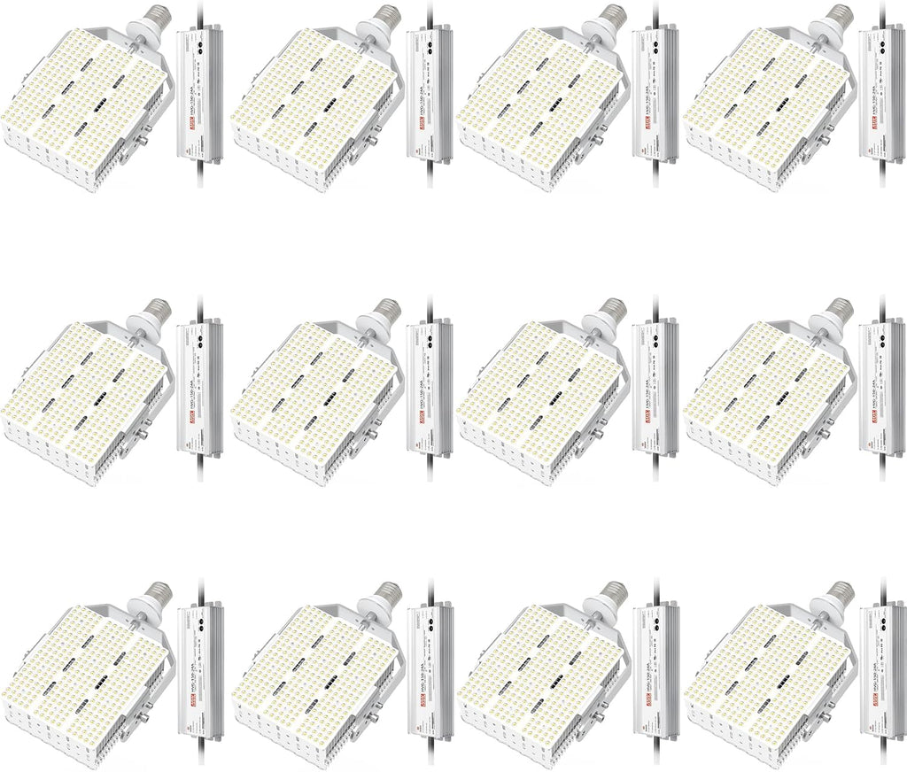 BBESTLED 12Pack 240W LED Shoebox Retrofit Kit AC277-480V LED Parking Lot Light Fixture Retrofit 5000K Replace 1000W Metal Halide, ETL Listed E39 Base Outdoor Lights Street Area Lighting Fixture