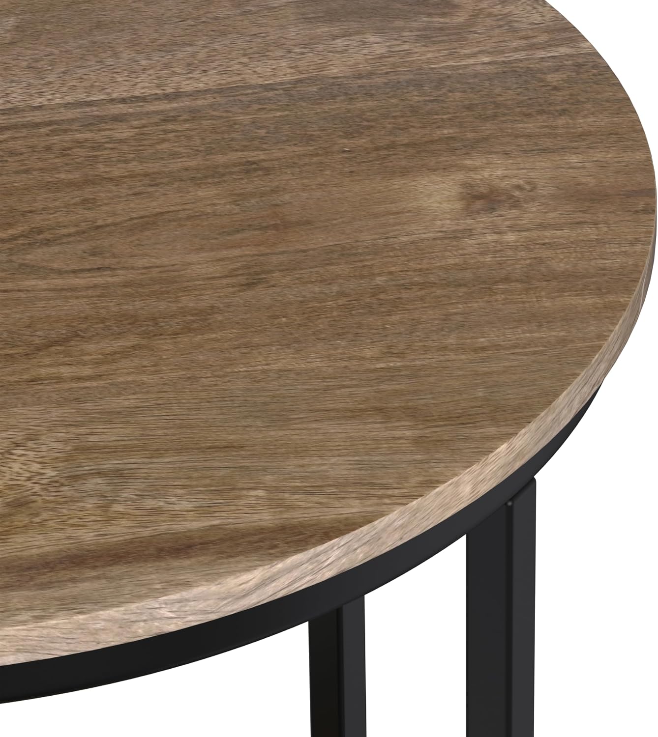 SIMPLIHOME Jenna Metal Side Table - 18 inch Wide Solid Metal Round Accent Table in Warm Grey, Industrial End Table or Small Drink Table for Living Room or Bedroom with Compact Design