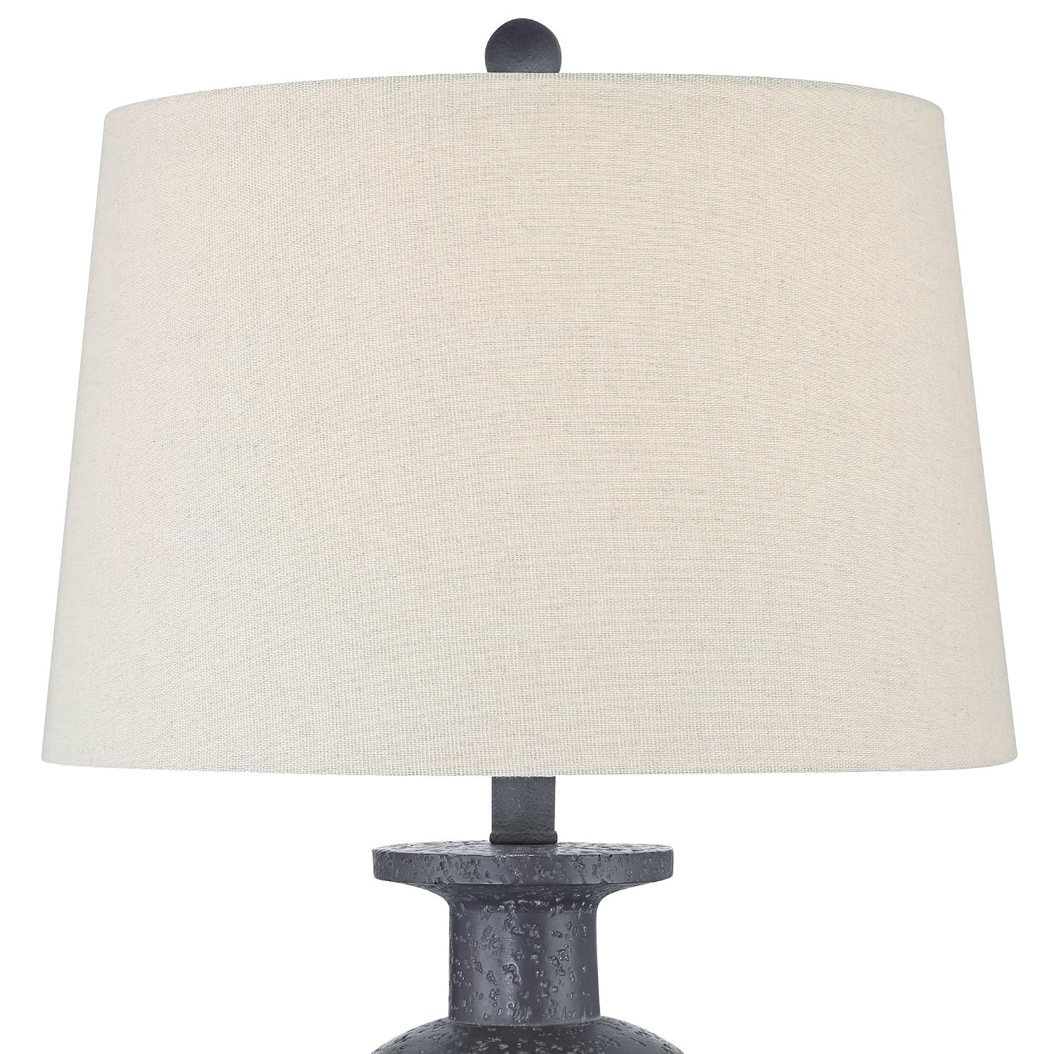 360 Lighting Glenwood 28' Tall Farmhouse Rustic Country Cottage 3-Way Table Lamps Set of 2 Charcoal Gray Living Room Bedroom Bedside Nightstand House Office Home Reading Kitchen Entryway White Shade