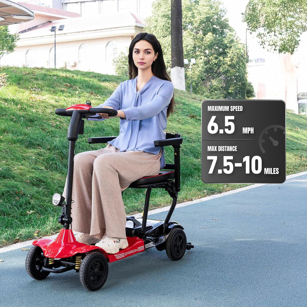 ZiiLIF Ultra Lightweight Foldable Mobility Scooter -Electric Scooter for Adults/Seniors - Enhanced Safety, Compact & Convenient for Travel, Cruise, Airline Approved