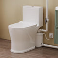 500Watt Skirted Macerating Toilet With Macerator Pump for Basement Upflush System, Included Dual-flush Water Tank, 16.5' Toilet Bowl, Toilet Seat, Household Residential One-Piece Toilet
