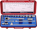 Genius Tools 22PC 1/2' Dr. Metric Hand Socket Set (12-Point) - TW-422M1