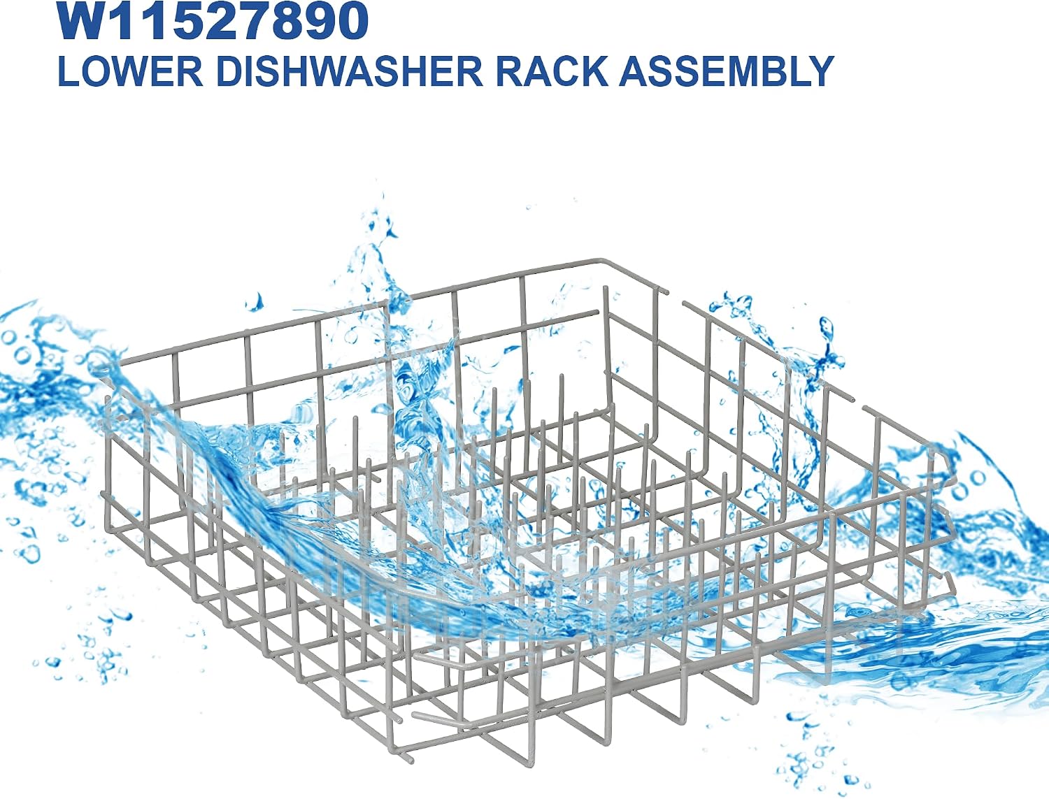 W11527890 Dishwasher Lower Dishrack Compatible with Whirlpool Maytag, Replacement W11778050, W11778050, WPW10525642, W10199774, W10525641, W10525642, W10525643, W11773654, WPW10525643