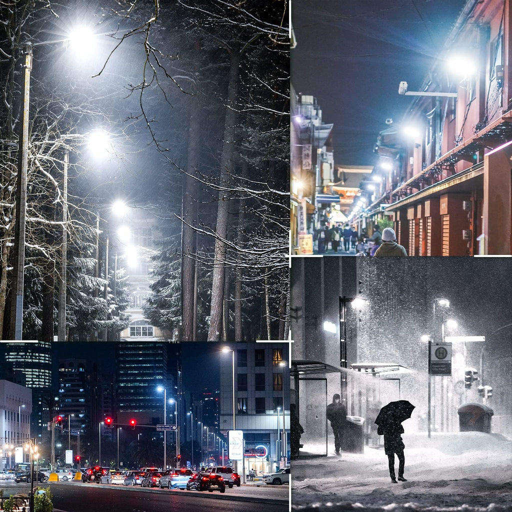 OSTEK LED Parking Lot Lights 300W LED Shoebox Street Pole Lighting with 20KV Surge Protector, Waterproof 42000LM Outdoor Commercial Area Road Lighting 5000K 100-277V UL