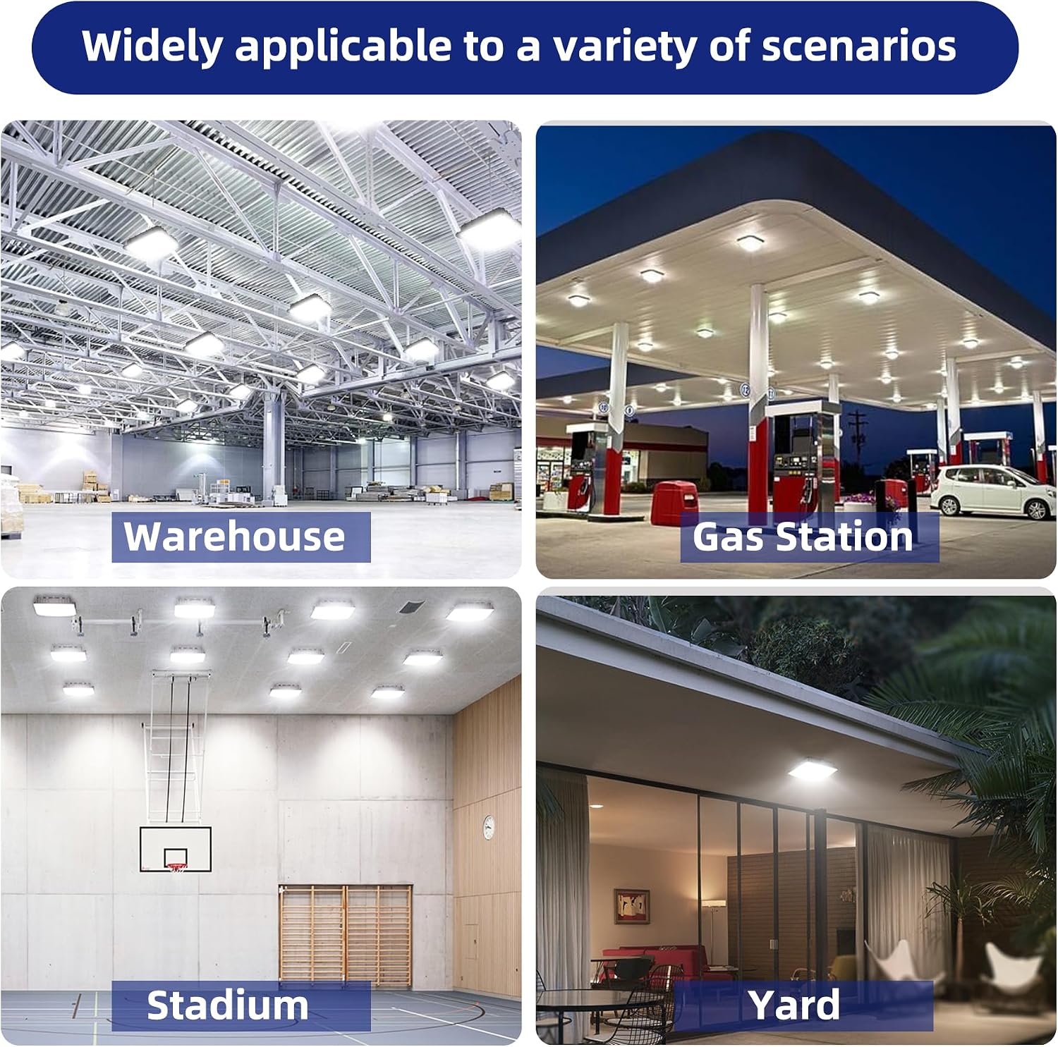 LED Canopy Light Fixture,2pack,70W,100-277V AC,5500K Daylight White,300W HPS/HID Replacement,Ceiling Light for Gas Station,Shop Building Area, Street Area, Outdoor Lighting(2 Pack)