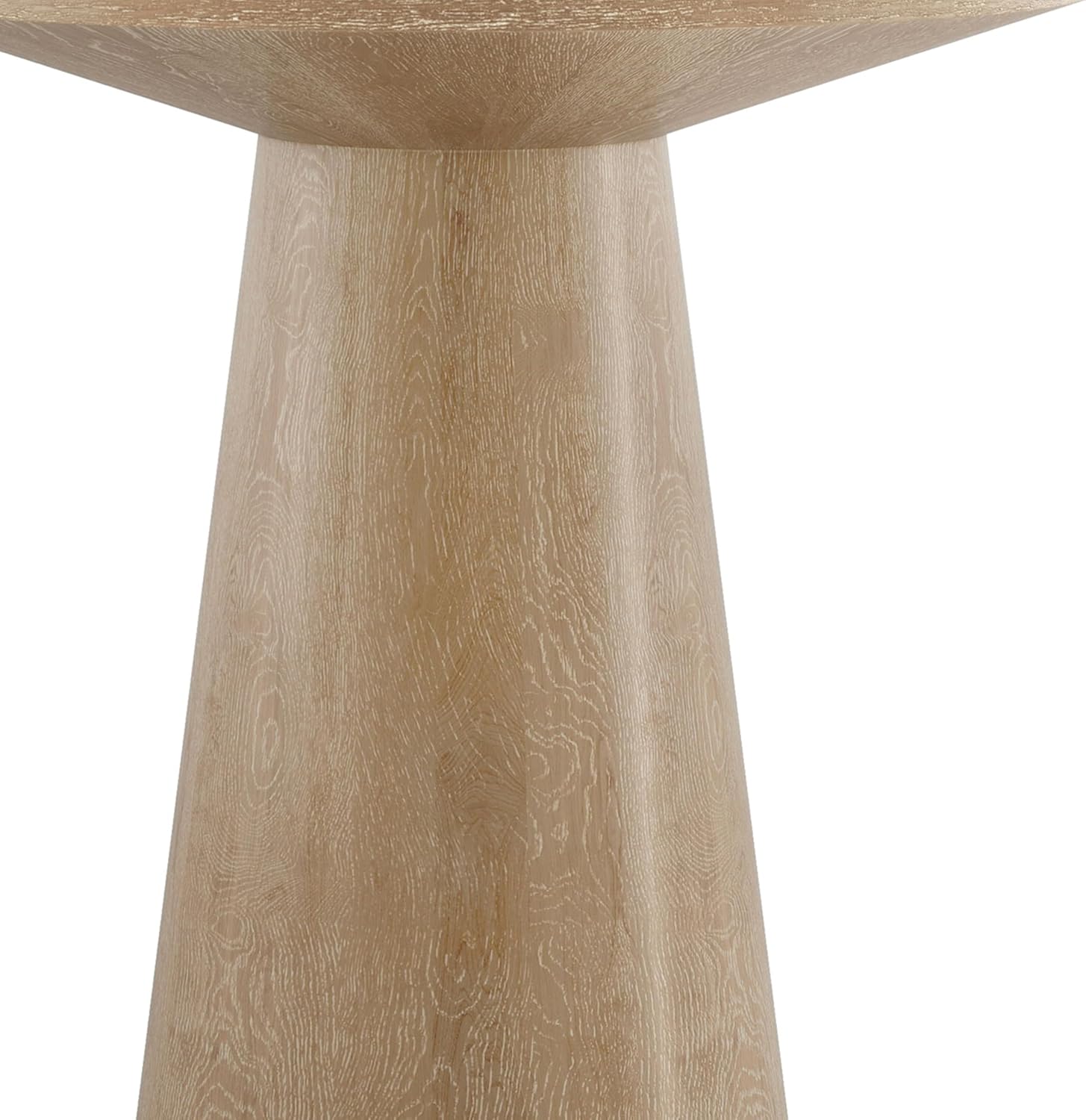 Furniture of America Crambel Modern Solid Wood 2-Piece Brown 29-inch Round End Table Set with Cone-Shaped Pedestal Base for Small Space, Living Room, Home Office, Oak