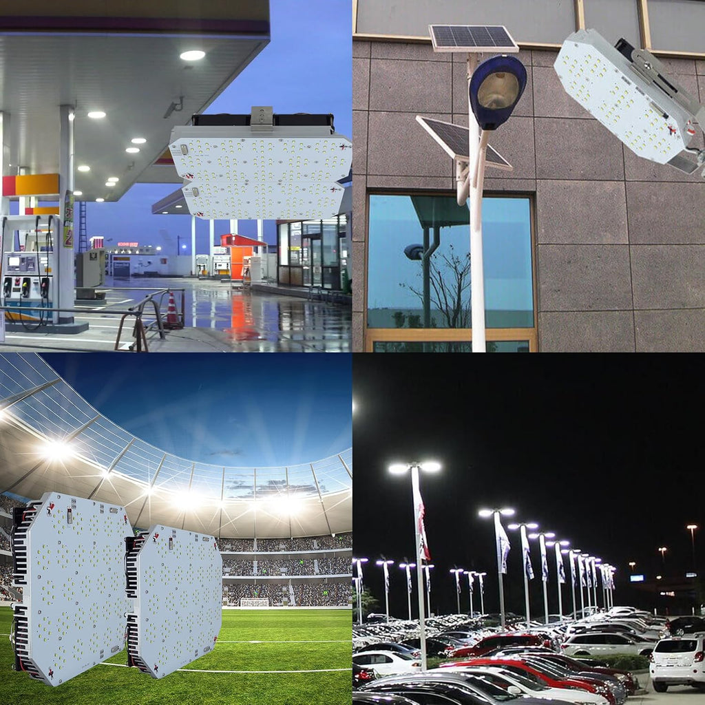 lawind Shoebox LED Retrofit Kit, 150W Parking Lot LED Retrofit Lights 5000K Cool White E39 Base for Outdoor Tennis Court Canopy Flood Street Area Lighting Fixture, AC300-480V Input(6Pack)
