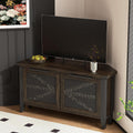 VFK Farmhouse Corner TV Stand for 50 Inch TV, Rustic Entertainment Center with Storage, Space-Saving Media Console Table for Living Room & Bedroom