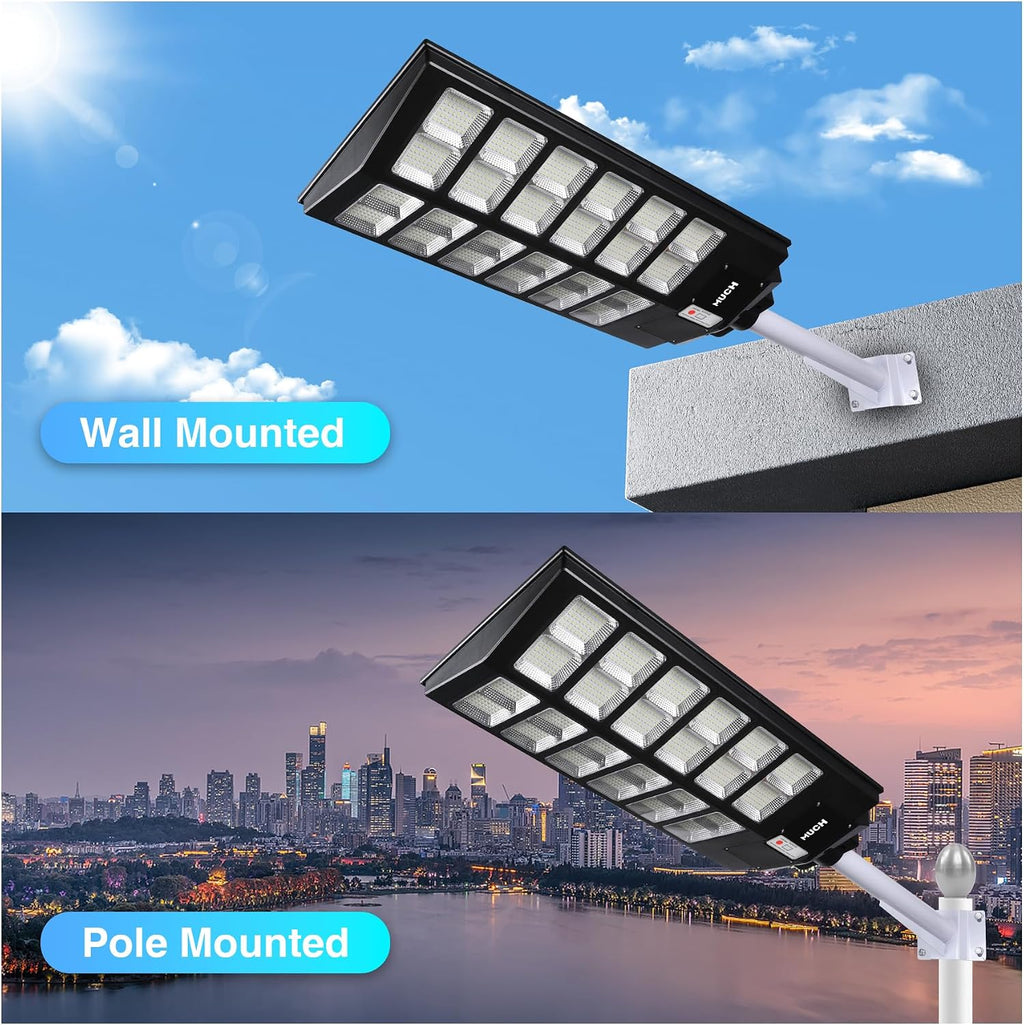 10000W Solar Parking Lot Lights Dusk to Dawn,Wide Angle Road Area Lamp | Motion Sensor and Remote Control Operation,for Garden,Yard,Street and Parking Lot