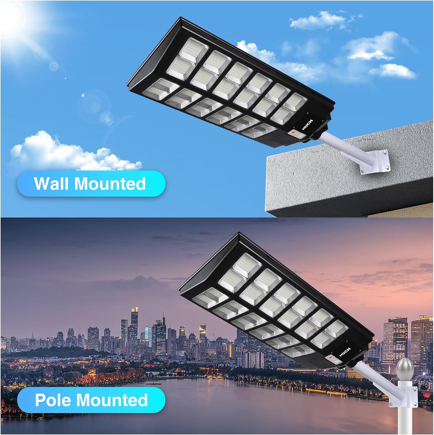 10000W Solar Parking Lot Lights Dusk to Dawn,Wide Angle Road Area Lamp | Motion Sensor and Remote Control Operation,for Garden,Yard,Street and Parking Lot