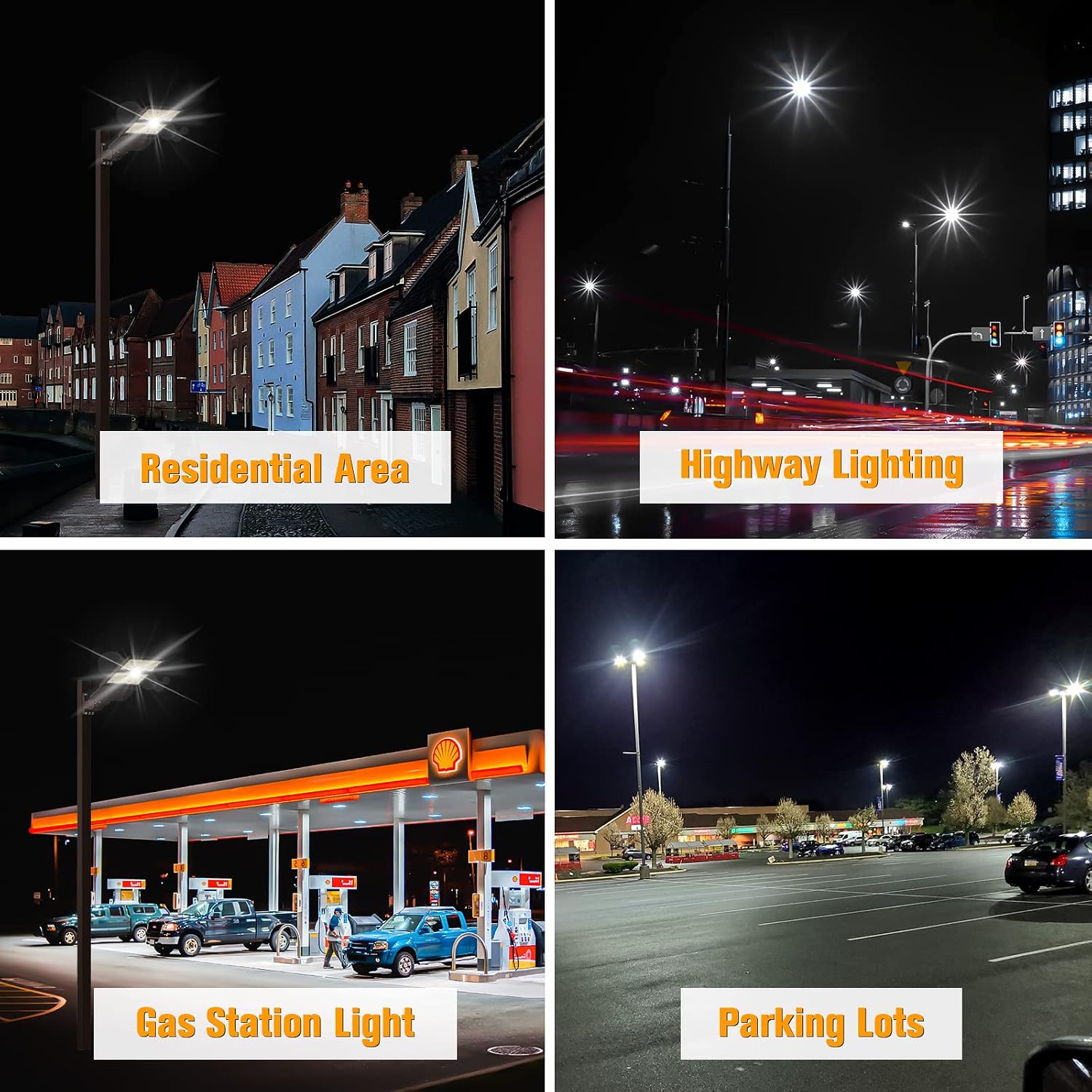 NGT LED Parking Lot Light 150W 22500 LM, LED Shoe Box Light Wall Mount, 5000K LED Pole Lights IP65 Waterproof Dusk to Dawn Outdoor Light Commercial Area Flood Lighting, 100-277V, UL Listed