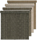 Blackout Roller Shades, Free-Stop Window Blinds with Valance, Room Darkening Thermal Insulated UV Protection Fabric for Home Office,Dark Brown 02