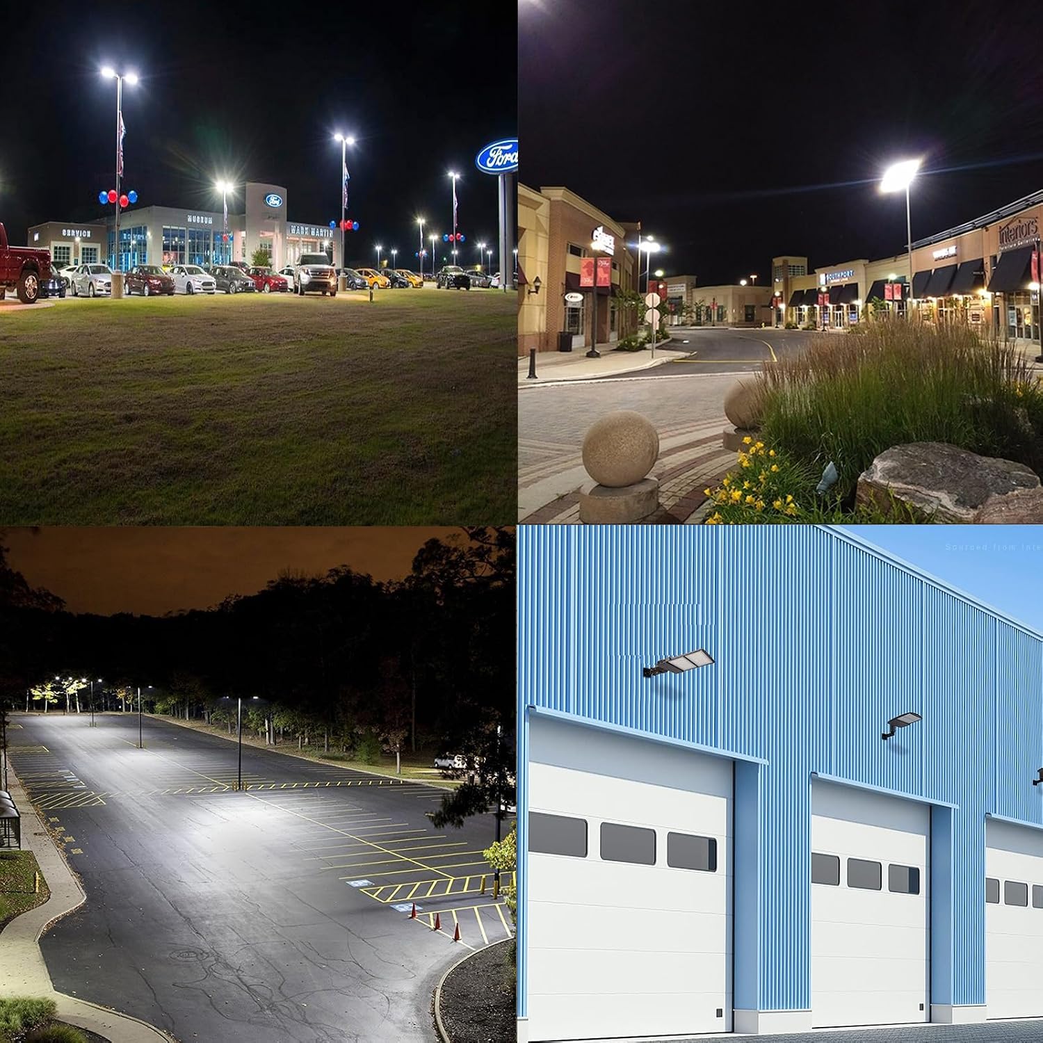 Power Switchable 200W 240W 300W LED Shoebox Light 3000K 4000K 5000K CCT Adjustable Outdoor Commercial Parking Lot Street Yard Area Lighting Fixtures 110-277V (FM Bracket for Wall Mount)