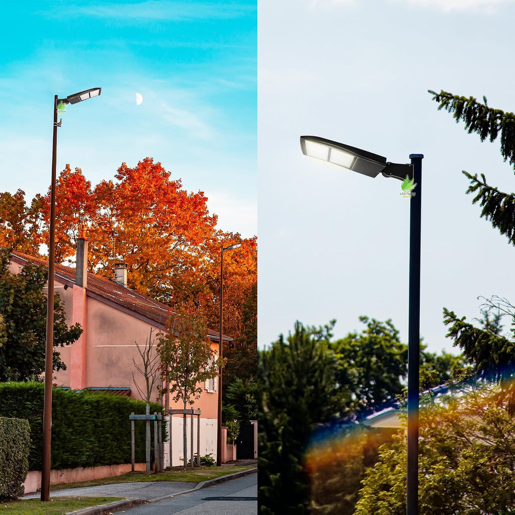 200W LED Parking Lot Light, 28000LM Dimmable LED Pole Light, Surge Protector, 600W MH Equivalent, 5000K, UL Listed, Direct Pole Arm Mount, 100-277V Street Area Light