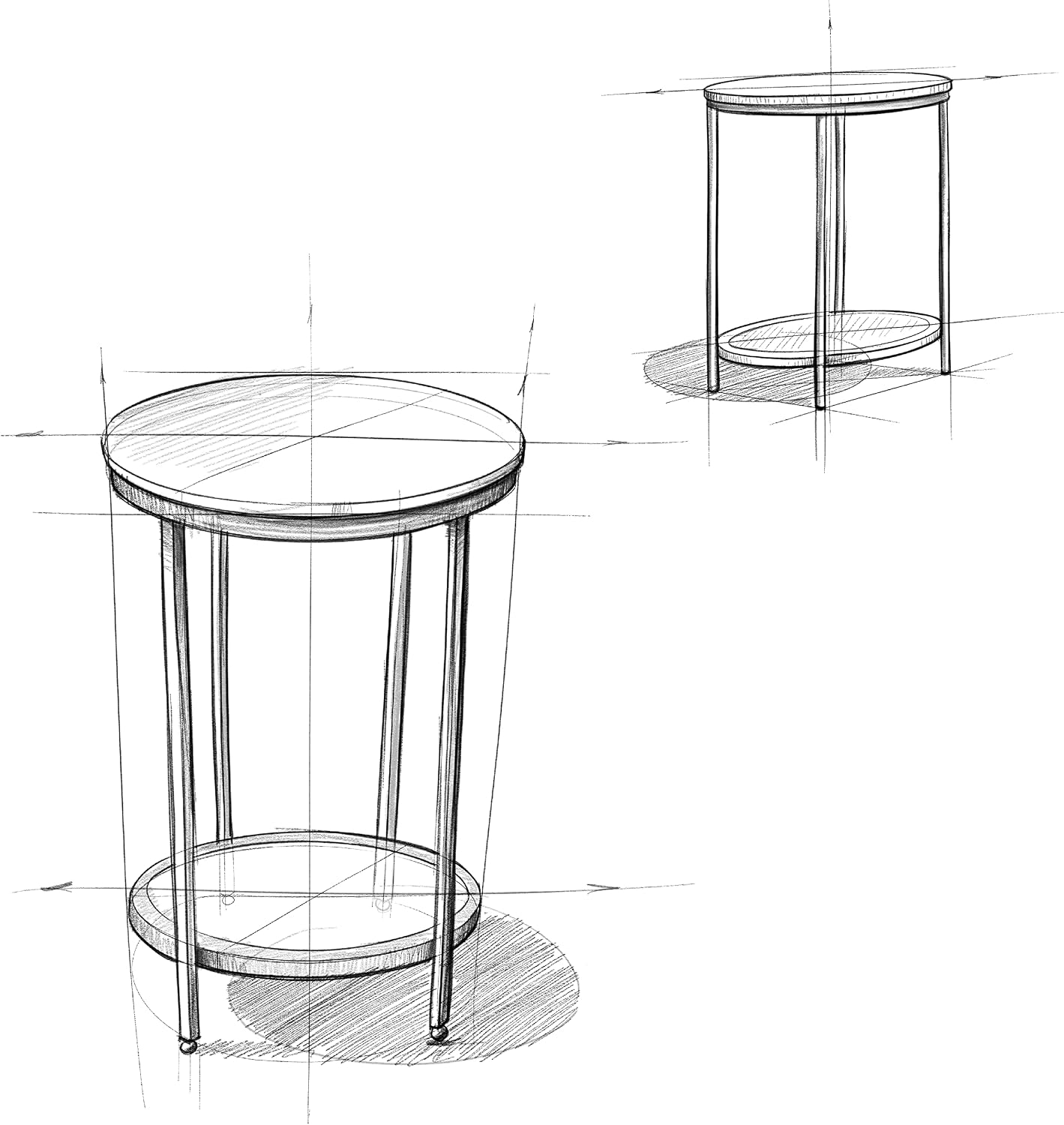 SIMPLIHOME Jenna Metal Side Table - 18 inch Wide Solid Metal Round Accent Table in Warm Grey, Industrial End Table or Small Drink Table for Living Room or Bedroom with Compact Design