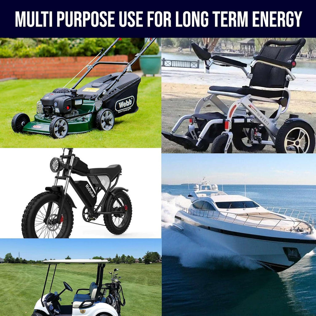 Casil 12V 33Ah SLA AGM Battery – 2 Pack Replacement for Jazzy Power Wheelchairs, Mobility Scooters, and Solar Storage Systems – Deep Cycle Sealed Battery for 24V Applications