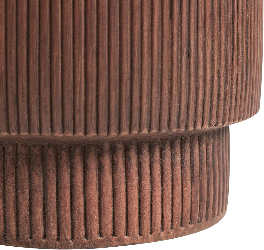 LeisureMod Eden Modern Side End Table – Indoor and Outdoor Accent Table for Living Room, Bedroom, Patio, Balcony, Porch, Garden, Small Spaces in Wood Brown